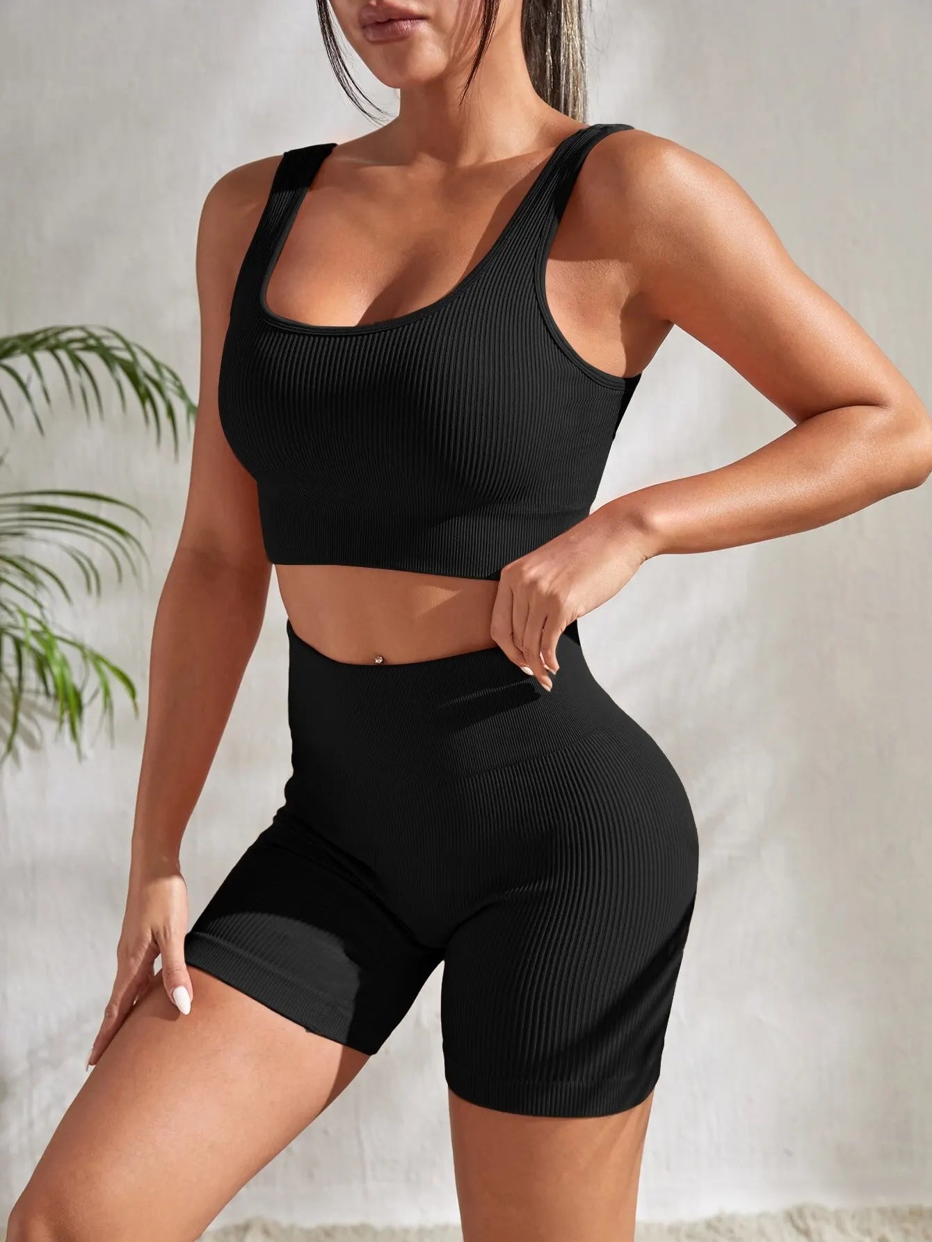 Ensemble de sport 2 pièces sans couture - Femme