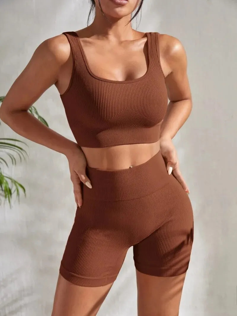 Ensemble de sport 2 pièces sans couture - Femme