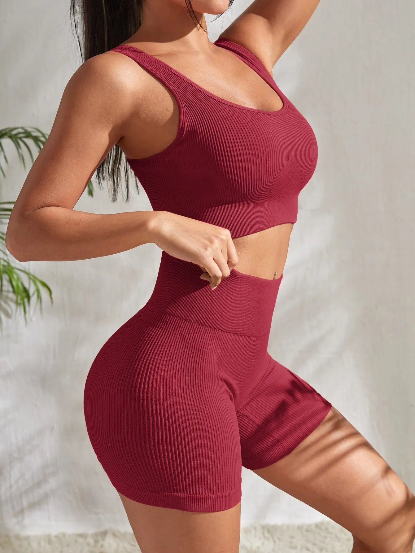 Ensemble de sport 2 pièces sans couture - Femme