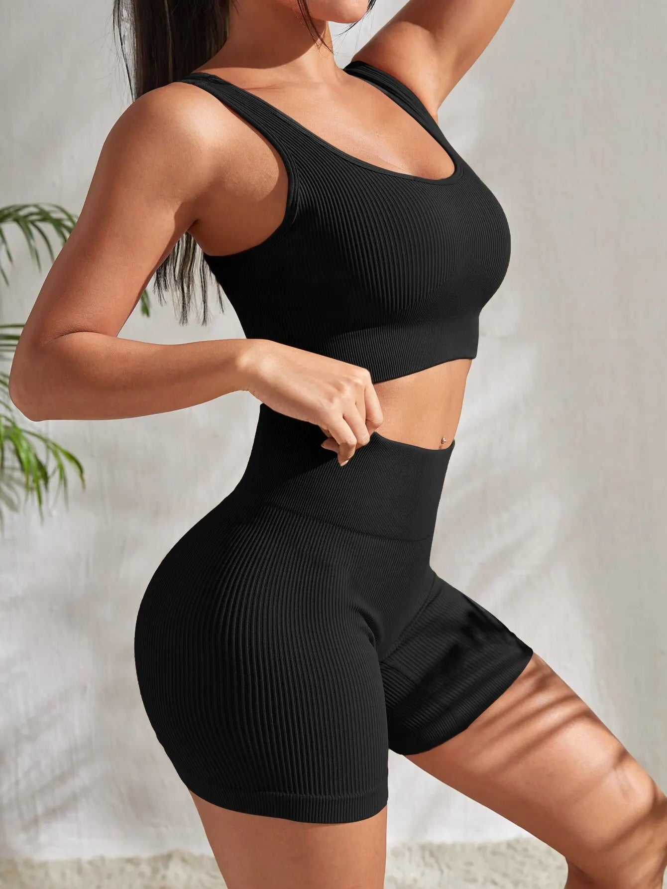 Ensemble de sport 2 pièces sans couture - Femme